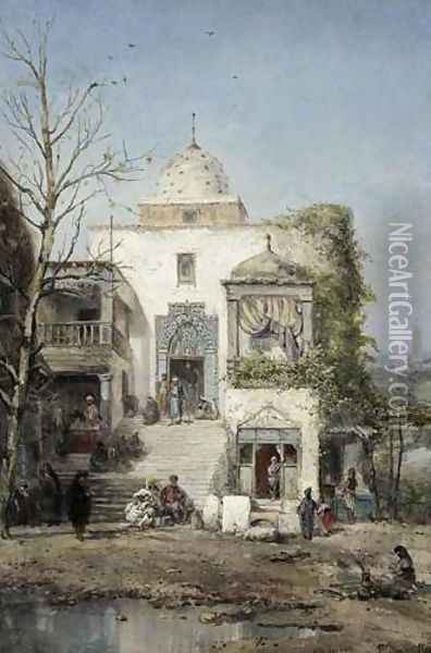 Sidi Bou Saïd (Tunisie) Oil Painting - Pierre-Henri-Theodore Tetar van Elven