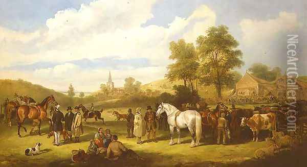 A Country Fair, 1875 Oil Painting - Charles Waller Shayer