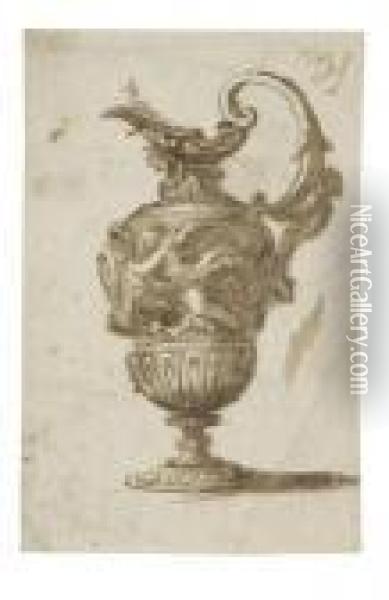 Design For A Decorated Ewer Oil Painting - Mauro Antonio Tesi