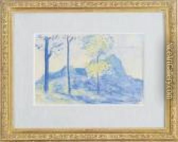 Mountainous Landscape Oil Painting - Emile Bernard
