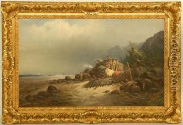 Shipwrecked Oil Painting - William H. Weisman