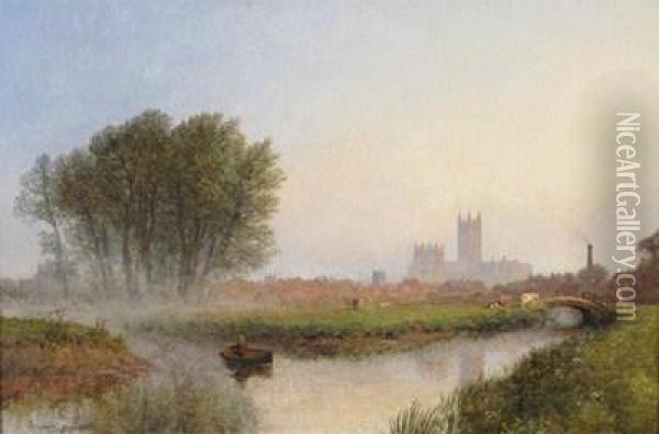 Canterbury Oil Painting - Alfred Dawson