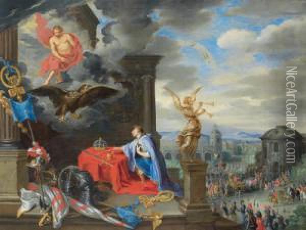 Il Re Di Francia Luigi Xiii Come Pretendente Alla Corona Imperiale Oil Painting - Pieter Thijs