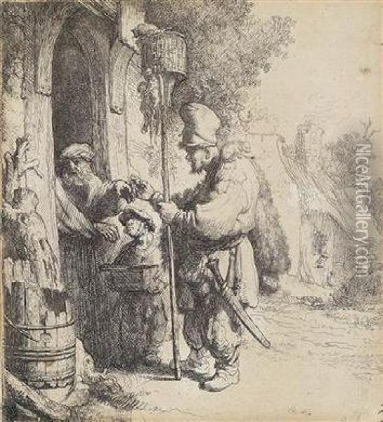 Derrattengiftverkaufer Oil Painting - Rembrandt Van Rijn