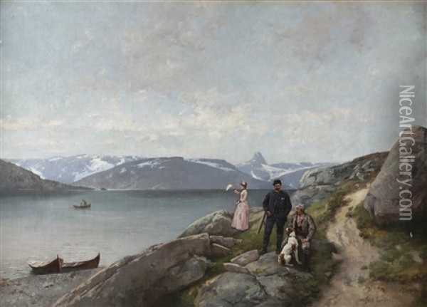 For Jakten, Tyinvann Oil Painting - Axel Ender