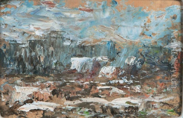 Four Landscpaes Near Wedel Oil Painting - Rudolf Hoeckner