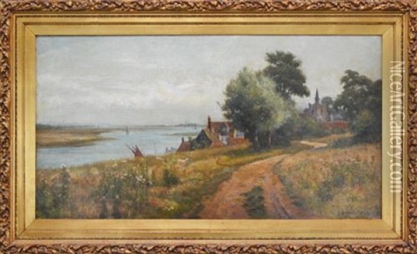 Coastal Village, C Oil Painting - Walter Follen Bishop