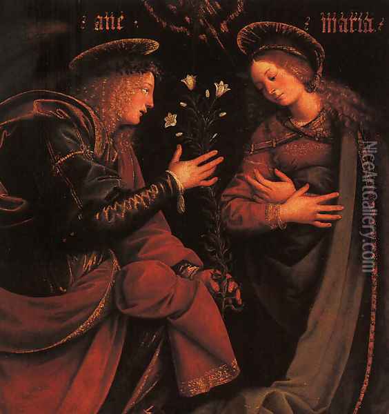 The Annunciation 1512-13 Oil Painting - Gaudenzio Ferrari