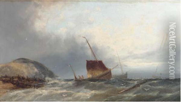 Both Signed And Dated 'w H Williamson/1879' (lower Left) Oil Painting - William Harry Williamson