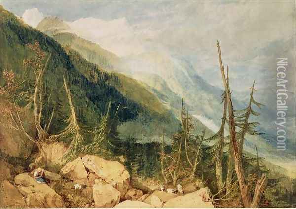 The Valley of Chamonix, 1800 Oil Painting - Joseph Mallord William Turner