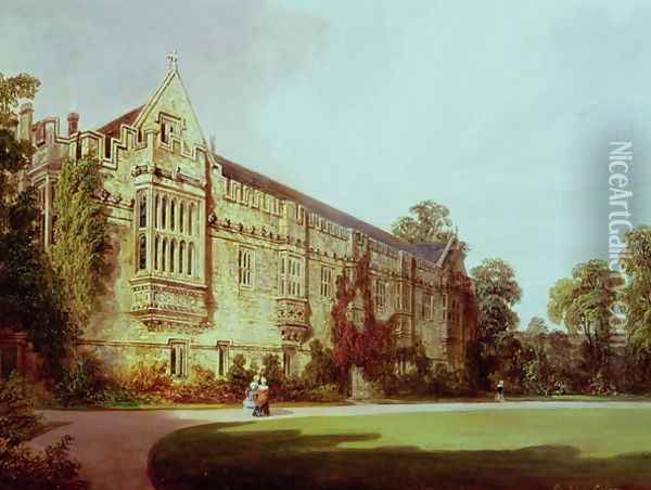 St Johns College Oxford Oil Painting - Joseph Murray Ince