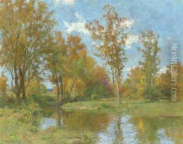 Autumn Oil Painting - Hugh Bolton Jones