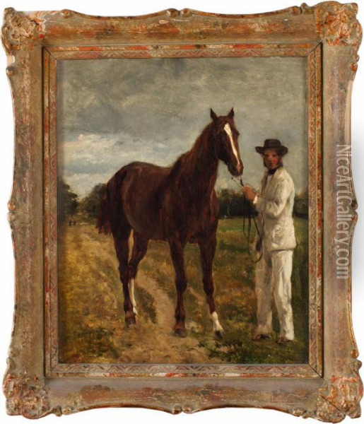 A Favourite Horse Oil Painting - Constant Troyon