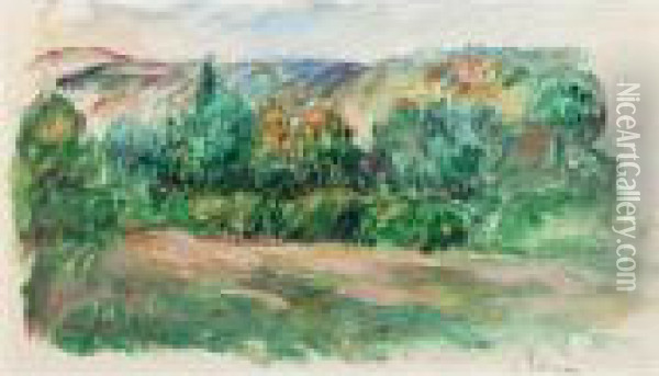 Paysage A Essoyes Oil Painting - Pierre Auguste Renoir