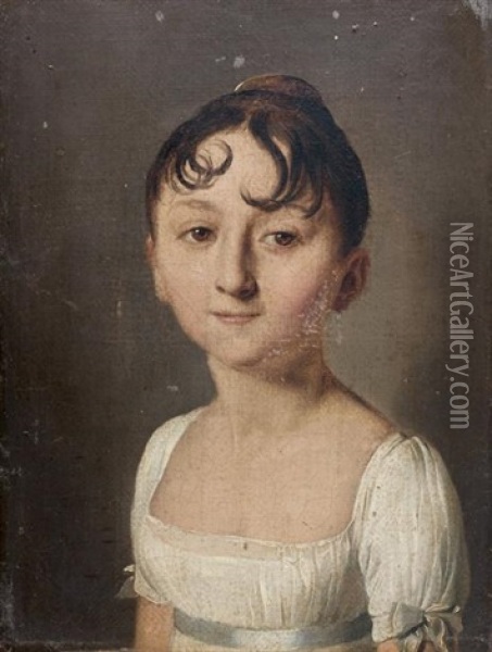 Portrait De Mademoiselle Monsel, Future Epouse De Monsieur Pinson, Marquis De Valpincon Oil Painting - Louis Leopold Boilly