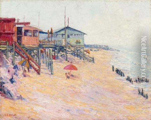 Beach Scene Oil Painting - Susette Inloes S. Keast