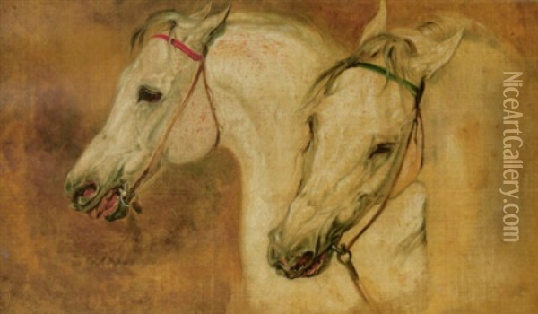 Horse's Heads Oil Painting - Richard Ansdell