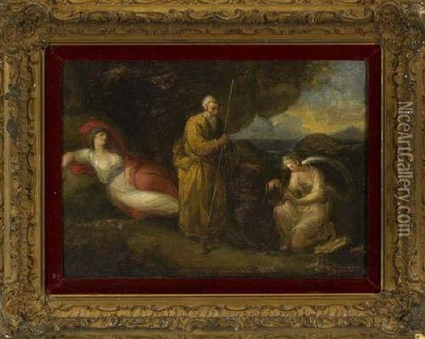Theseus Leaving A Sleeping Ariadne Oil Painting - Benjamin West