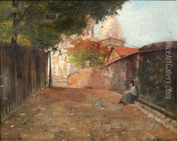 Le Vieux Montmartre Oil Painting - Georges Valmier