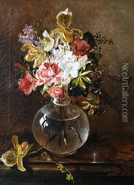 Hothouse Flowers Oil Painting - Edward George Handel Lucas