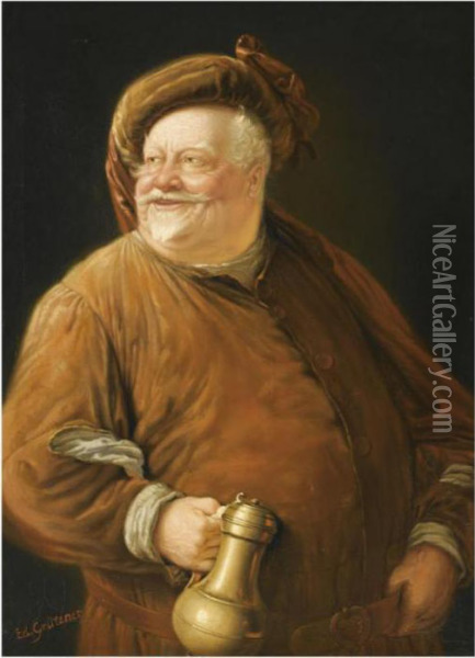 Falstaff Oil Painting - Eduard Von Grutzner