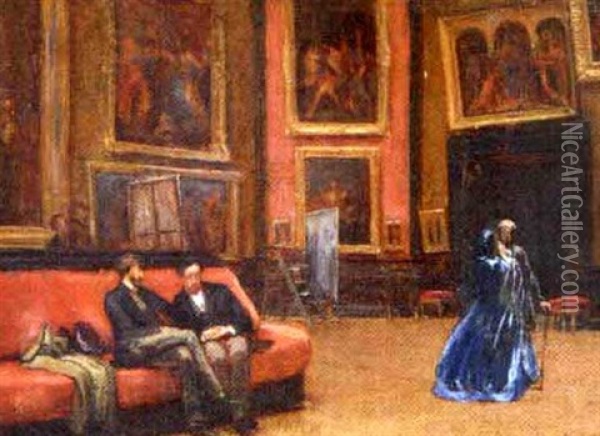 Femme Dans Un Interieur Oil Painting - Joseph Bail