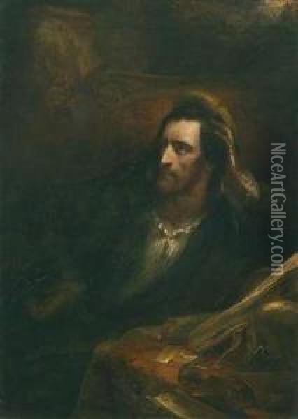 Faust In His Study Oil Painting - Ary Scheffer