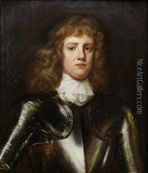 Portrait Of A Gentleman, Bust-length Oil Painting - Robert Walker