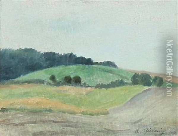 Landscape, Haregabsbakken, Gribskov Oil Painting - Harald Giersing