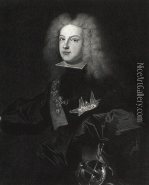 Portrait Of Philip V Of Spain Wearing The Order Of Saint-esprit Oil Painting - Hyacinthe Rigaud