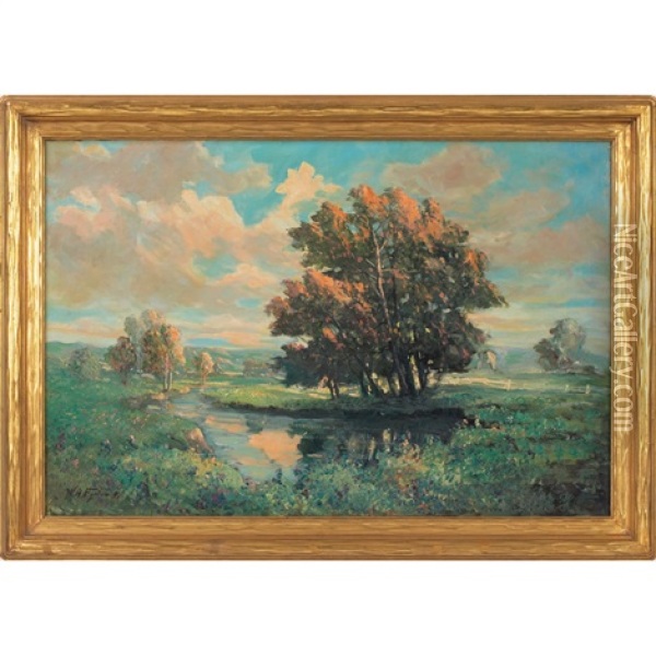 Summer Landscape Oil Painting - William Arnold Eyden