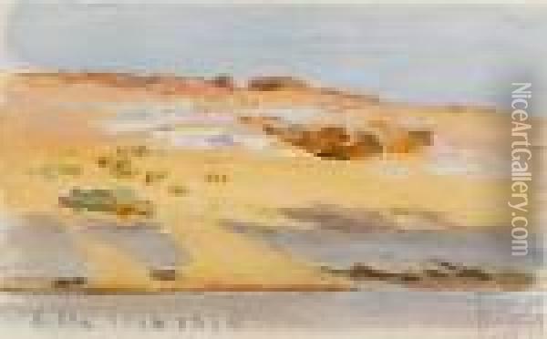 Dunes In Nubia Oil Painting - Frederick Arthur Bridgman