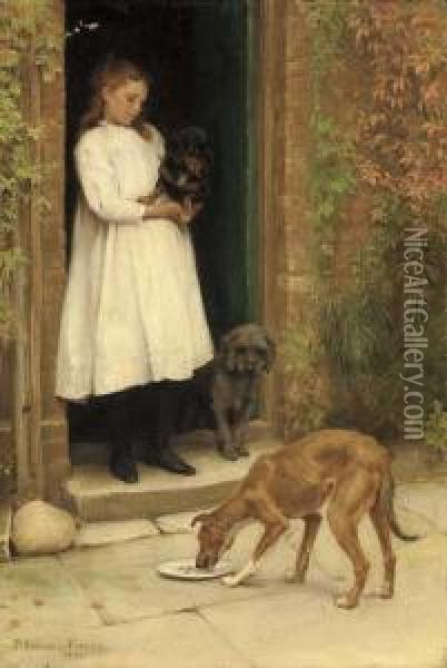 Charity Oil Painting - Percy Harland Fisher