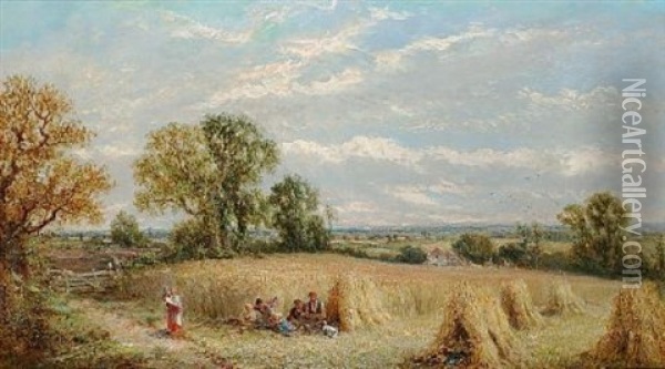 The Harvester's Rest Oil Painting - James E. Meadows