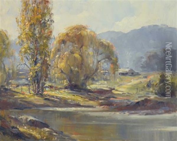 Autumn Light Oil Painting - Robert Johnson