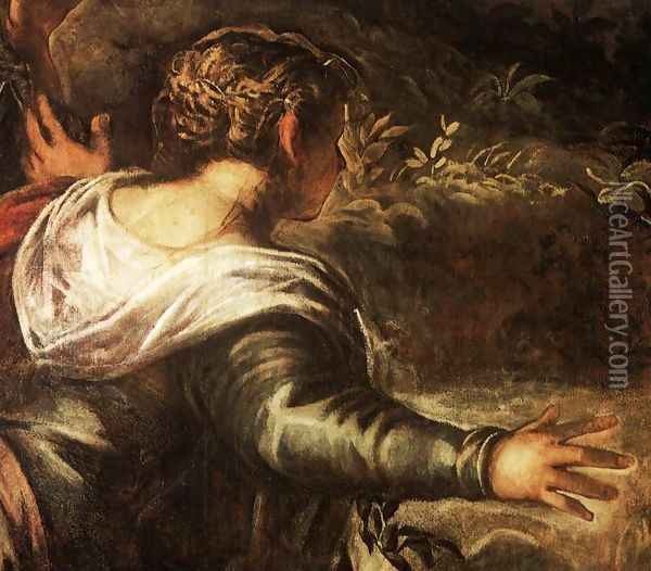 The Raising of Lazarus (detail) Oil Painting - Jacopo Tintoretto (Robusti)