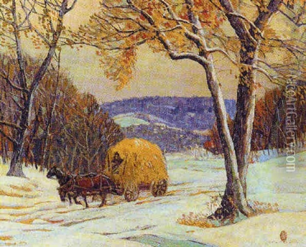 Abounding In The Snow Oil Painting - Carl Rudolph Krafft