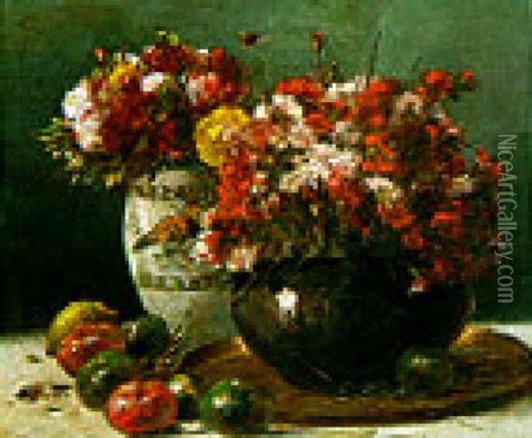 Blumenstilleben Oil Painting - Theodor Hummel