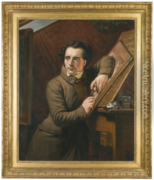 Portrait Of Antoine-francois Gelee (1796-1860) Oil Painting - Paul Claude Michel Le Carpentier