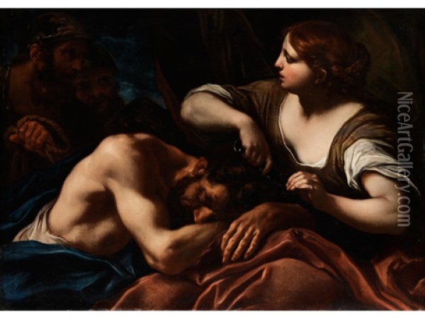 Samson Und Dalila Oil Painting - Daniel (Joseph D.) Seiter