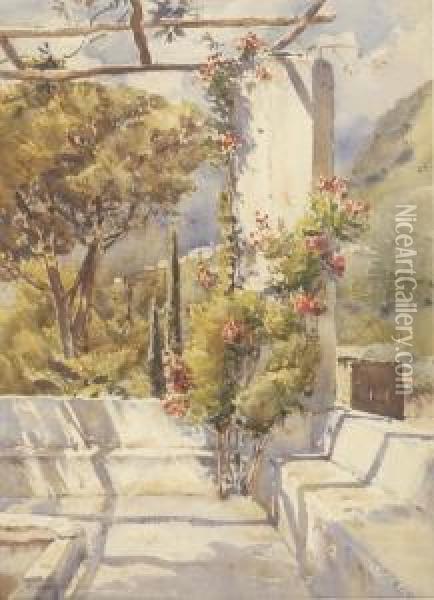 Rooftop Garden Oil Painting - Florence Vincent Robinson
