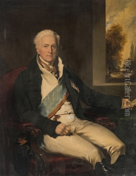 Portrait Des Preusischen Staatskanzlers Karl August Furst Von Hardenberg (1750-1822) Oil Painting - Thomas Lawrence