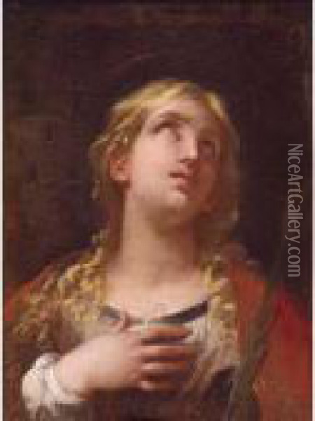 Saint Barbara Oil Painting - Luca Giordano