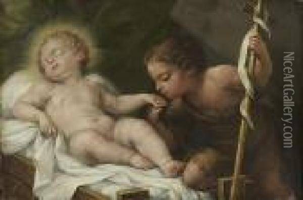 Saint Jean-baptiste Et L'enfant Jesus Oil Painting - Jacopo (Giacomo) Amigoni