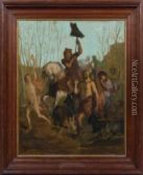 Le Retour De Chasse Ou Esau Rentrant De La Chasse Ou Hiver Oil Painting - Pierre-Cecile Puvis De Chavannes
