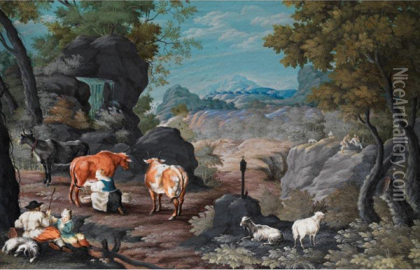 Pastorale Oil Painting - Wolfgang Hogler