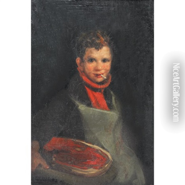 Butcher Boy (east End) Oil Painting - George Benjamin Luks