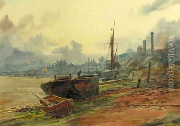 Upnor on the Medway Oil Painting - William Lionel Wyllie