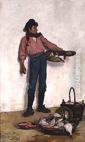 Neapolitan Fisher Boy Oil Painting - Frank Bramley