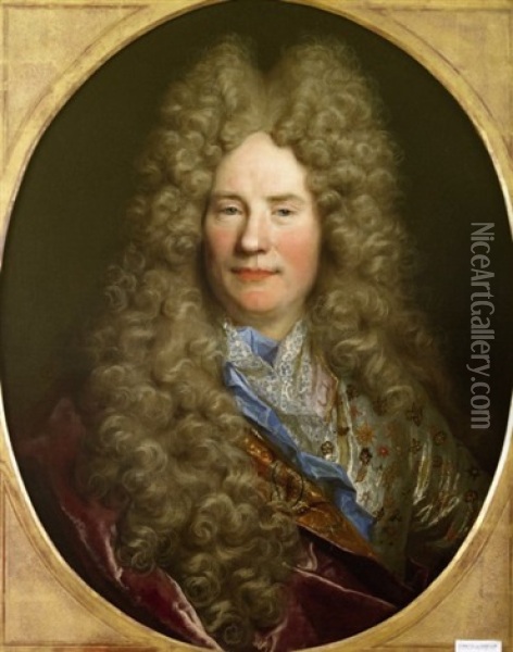 Portrait D'un Gentilhomme Oil Painting - Nicolas de Largilliere
